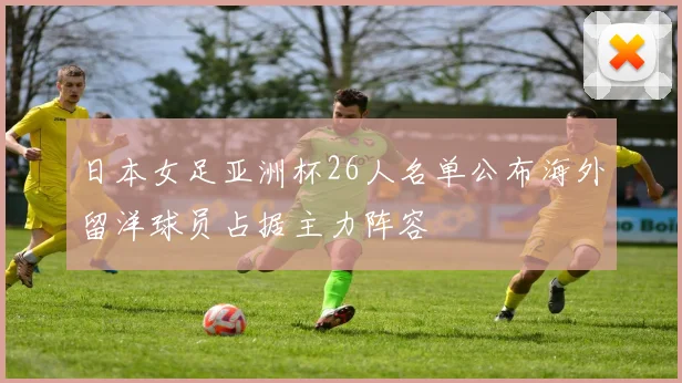 日本女足亚洲杯26人名单公布海外留洋球员占据主力阵容