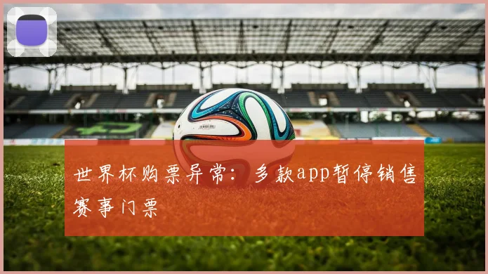世界杯购票异常：多款app暂停销售赛事门票